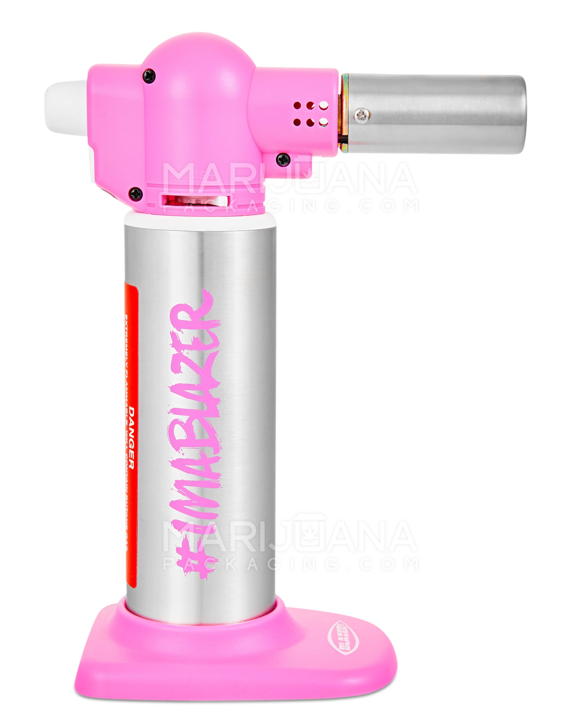 BLAZER | Big Buddy Metal Torch w/ Safety Lock | 7in Tall - No Butane - Pink - 2