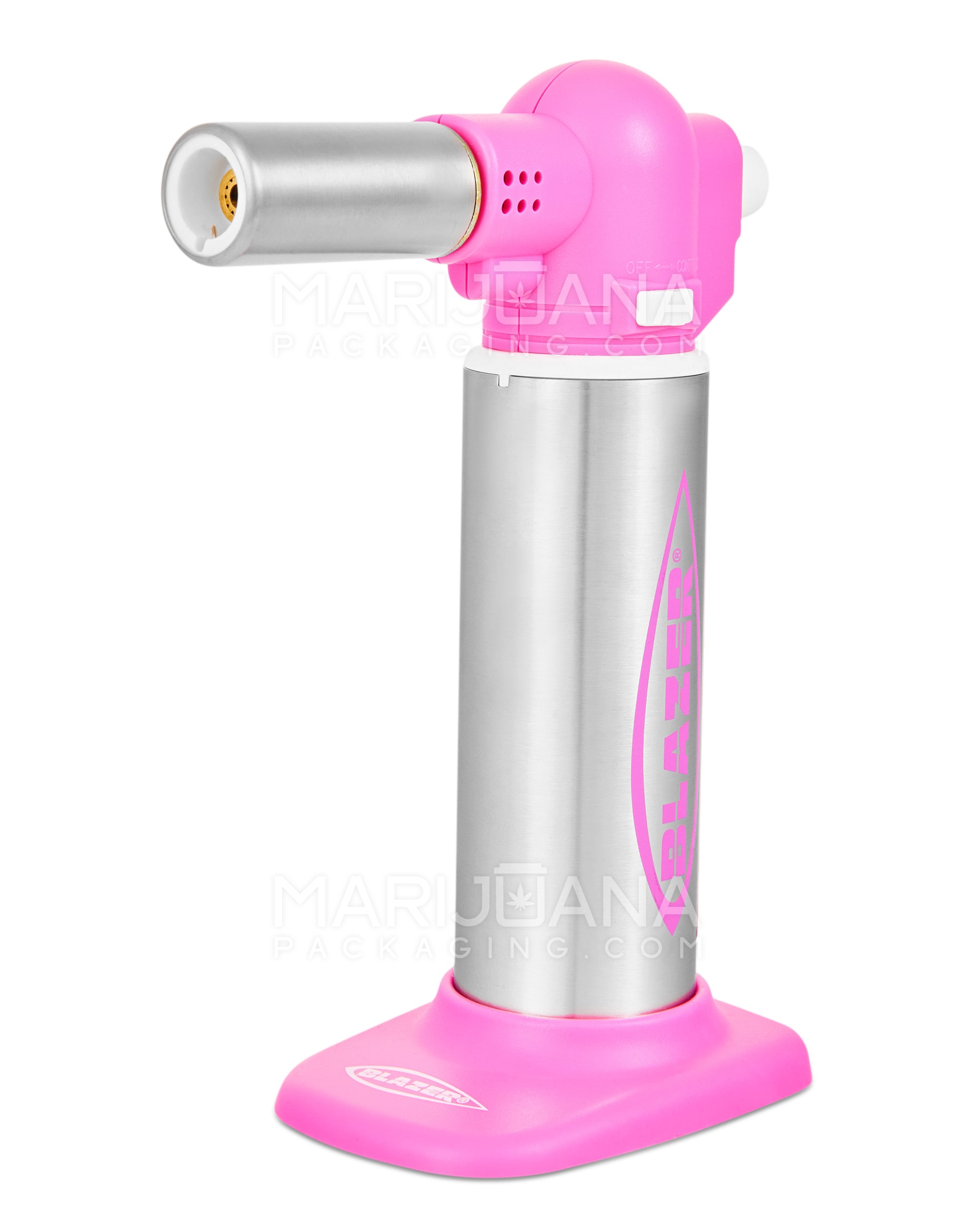 BLAZER | Big Buddy Metal Torch w/ Safety Lock | 7in Tall - No Butane - Pink - 3