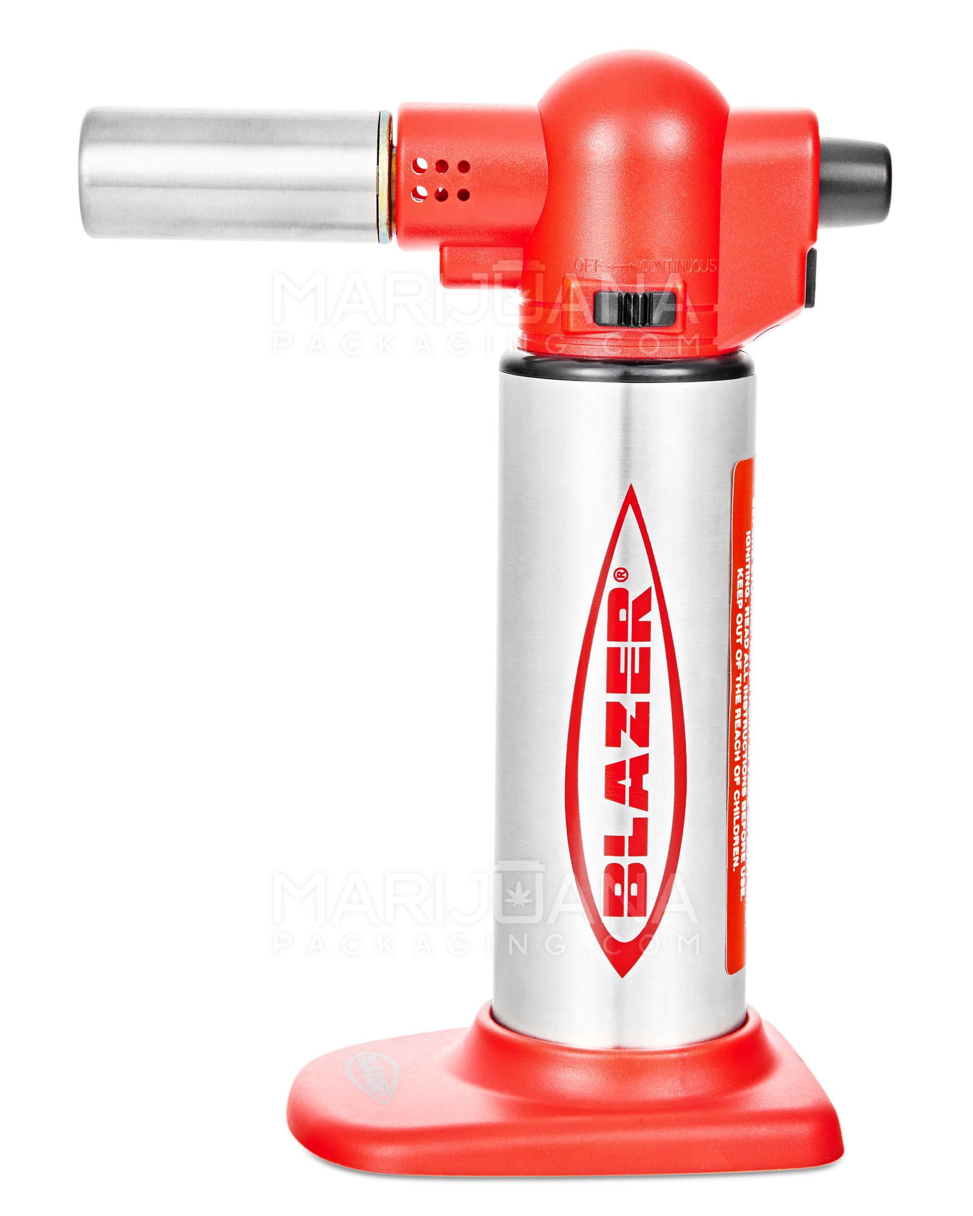 BLAZER | Big Buddy Metal Torch w/ Safety Lock | 7in Tall - No Butane - Red - 1