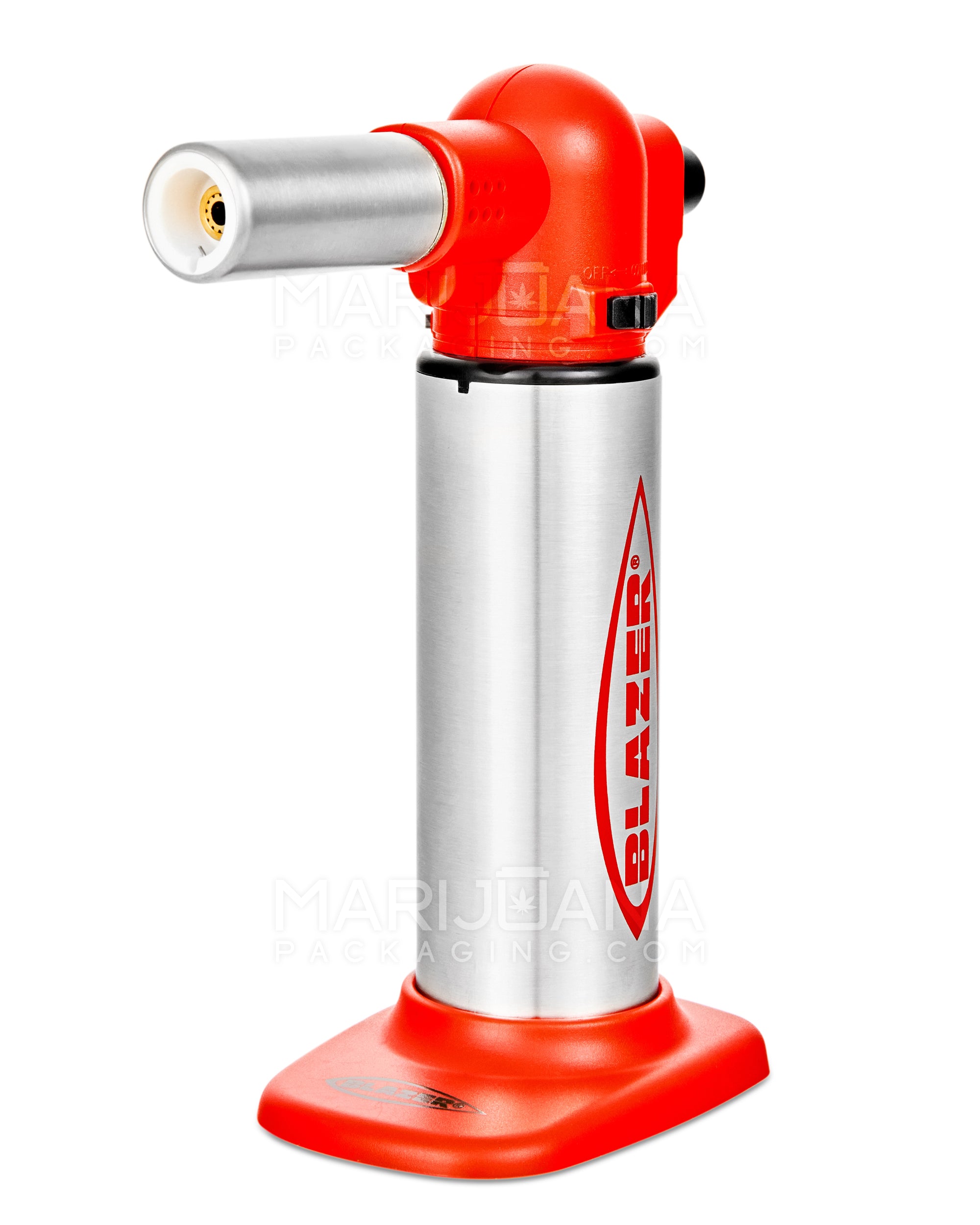 BLAZER | Big Buddy Metal Torch w/ Safety Lock | 7in Tall - No Butane - Red - 3