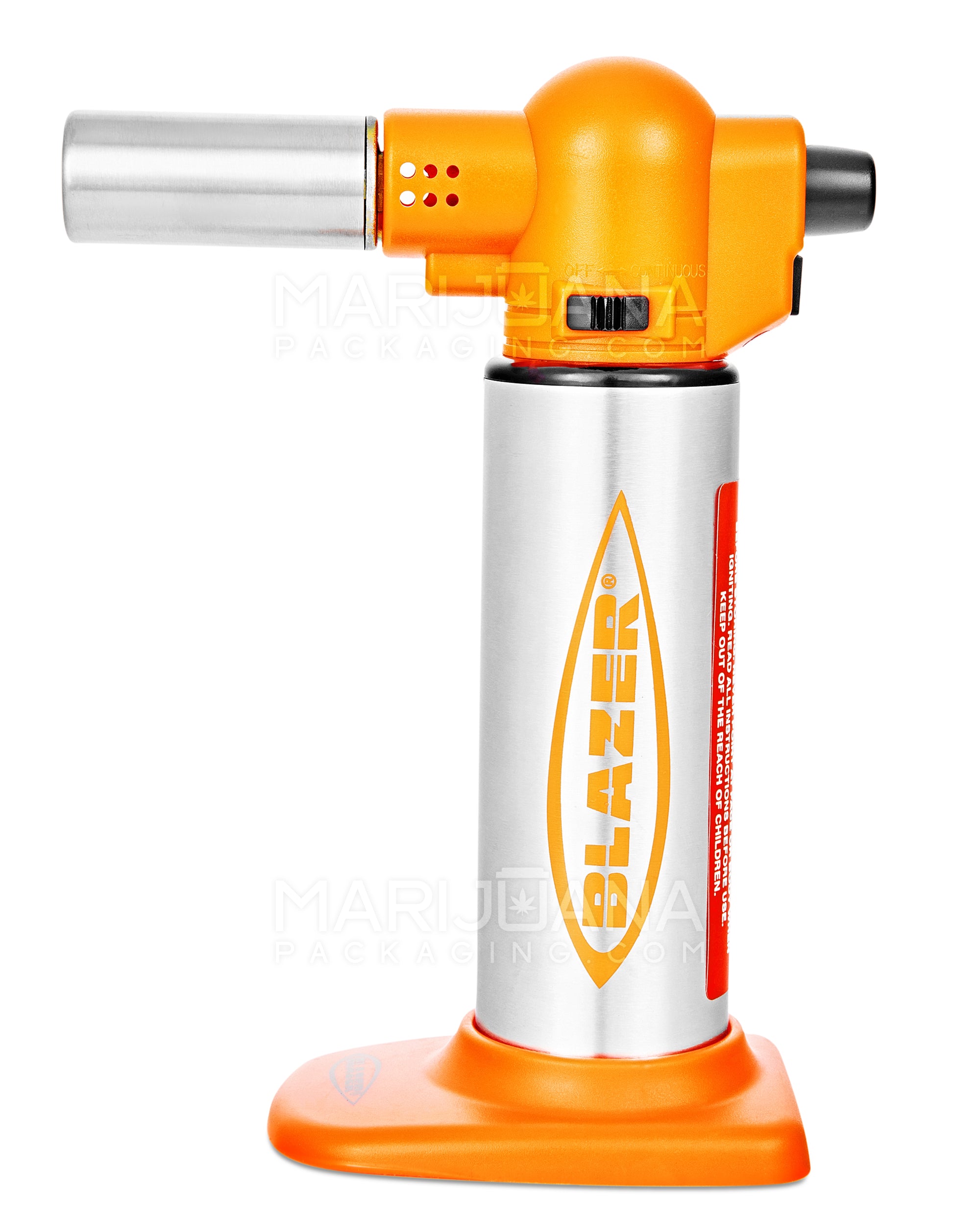 BLAZER | Big Buddy Metal Torch w/ Safety Lock | 7in Tall - No Butane - Orange - 1