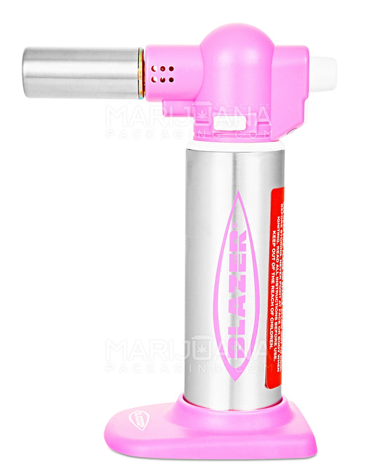 BLAZER | Big Buddy Metal Torch w/ Safety Lock | 7in Tall - No Butane - Pink - 1