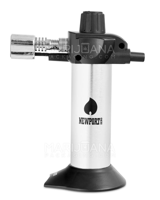 NEWPORT | Zero Metal Cigar Torch | 5.5in Tall - No Butane - Black & Silver - 1