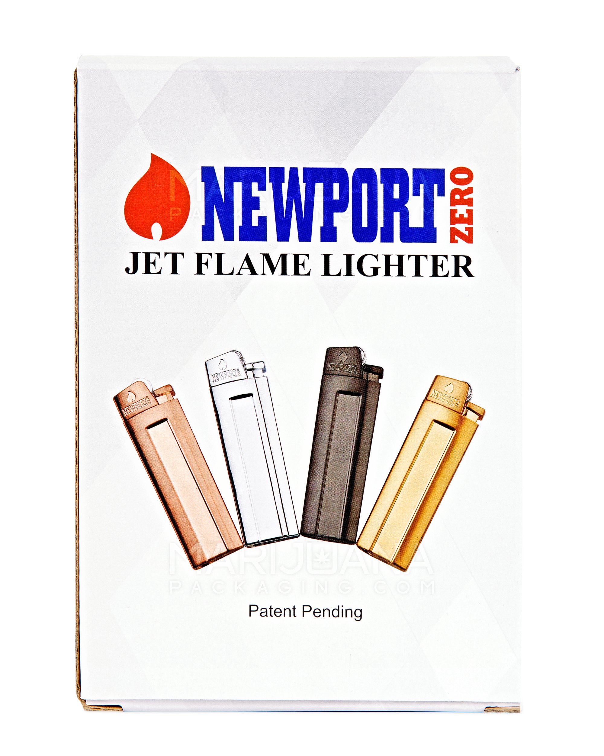 NEWPORT | 'Retail Display' Zero Assorted Metal Cigar Torch Lighter | 3in Tall - Butane - 12 Count - 9