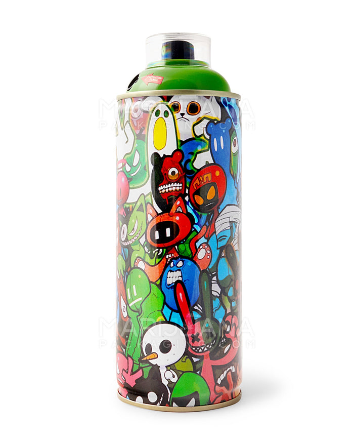 TECHNO TORCH | Graffiti Art Design Aluminum Spray Can Flame Torch | 7.5in Tall - Butane - Green Image