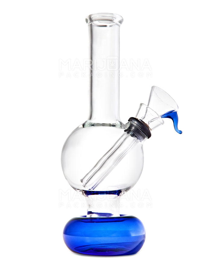 USA Glass | Straight Neck Glass Egg Water Pipe w/ Donut Base | 6in Tall - Grommet Bowl - Assorted Image