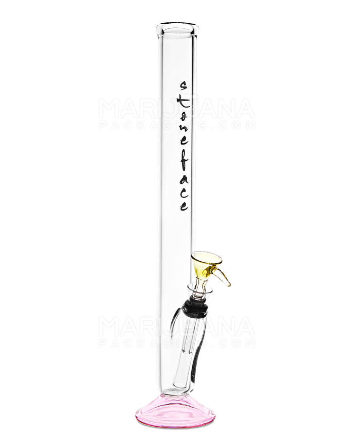 USA Glass | Decal Straight Glass Water Pipe | 12in Tall - Grommet Bowl - Assorted Image