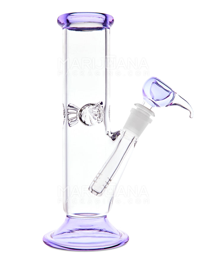 USA Glass | Straight Glass Water Pipe w/ Ice Catcher | 9in Tall - 14mm Bowl - Light Blue Image