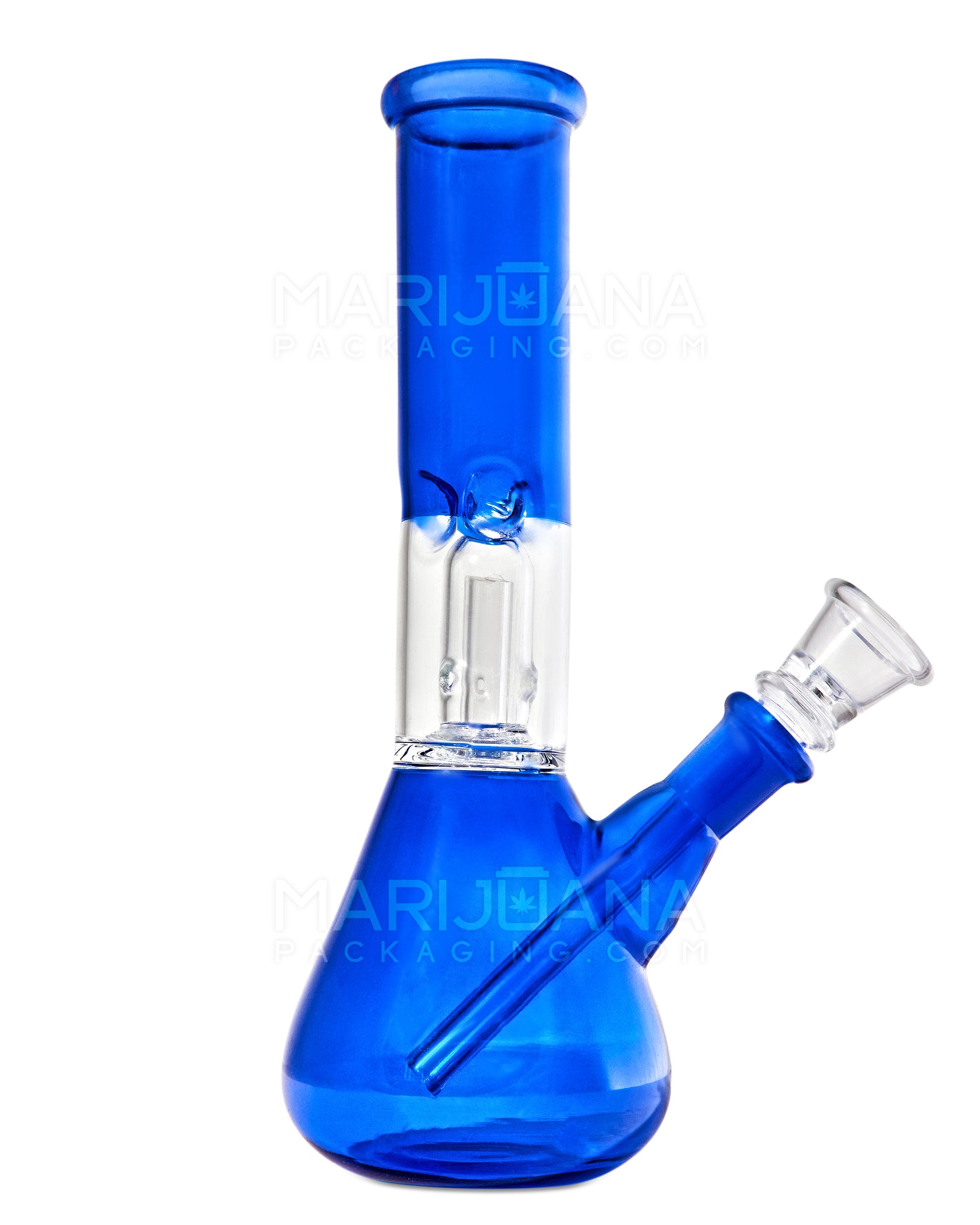 Straight Neck Dome Perc Glass Egg Water Pipe w/ Ice Catcher | 7.5in Tall - 14mm Bowl - Assorted - 1