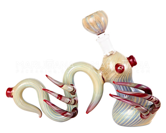 Heady | Color Pull Dragon Glass Bubbler w/ Removable Bowl & Glass Horns | 6in Long - 14mm Bowl - Assorted - 1