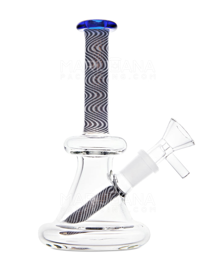 Straight Neck Spiral Glass Beaker Dab Rig | 6in Tall - 14mm Bowl - Assorted Image