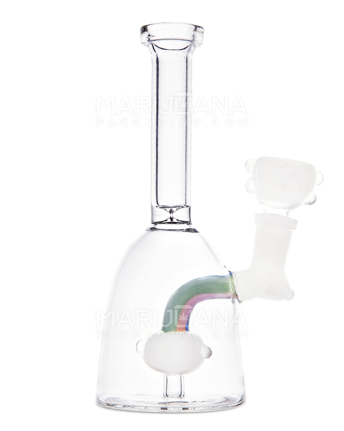 Straight Neck Circ Perc Wig Wag Glass Water Pipe | 7in Tall - 14mm Bowl - Assorted Image