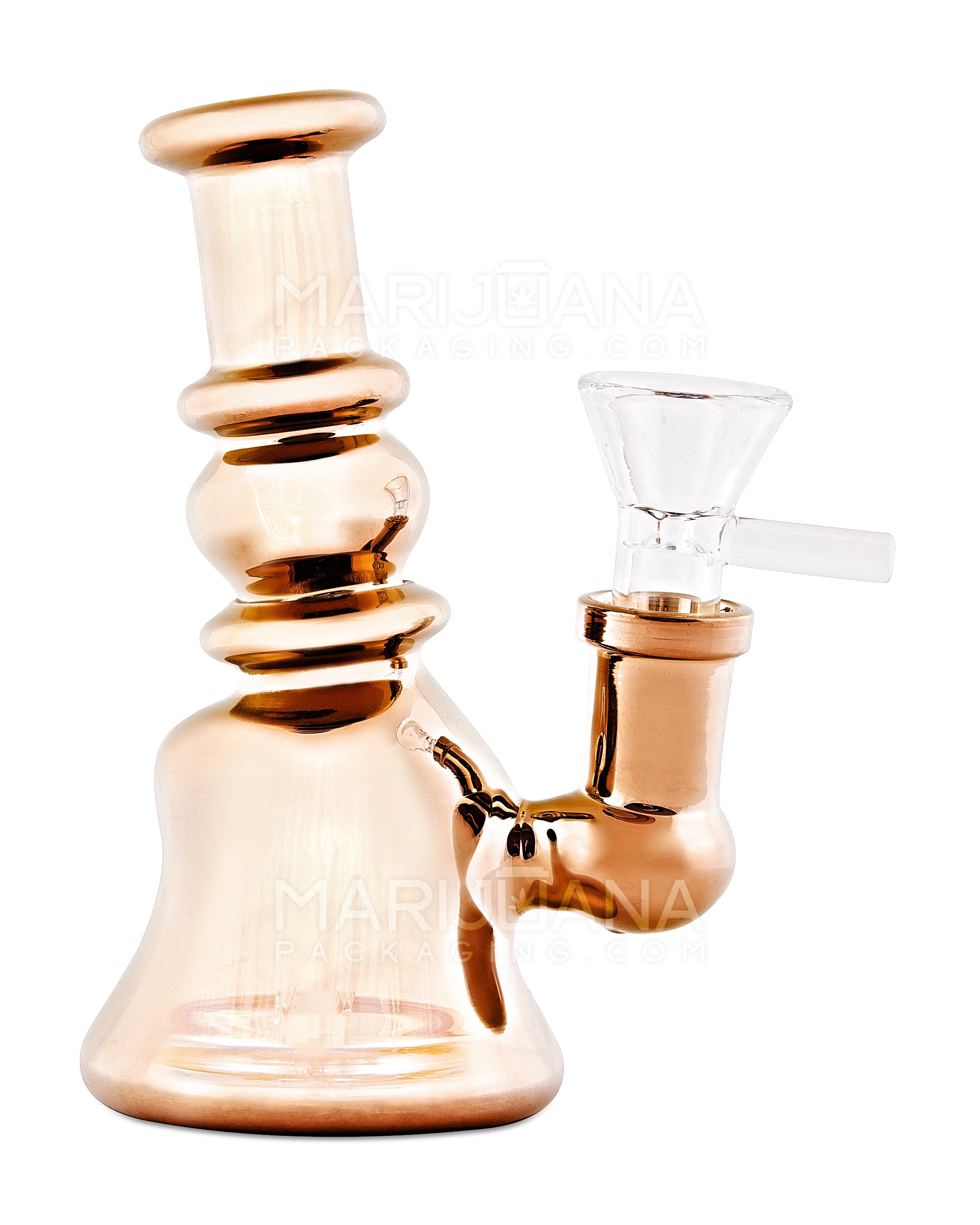 Electroplated Mini Beaker Water Pipe | 4.75in Tall - 14mm Bowl - Bronze