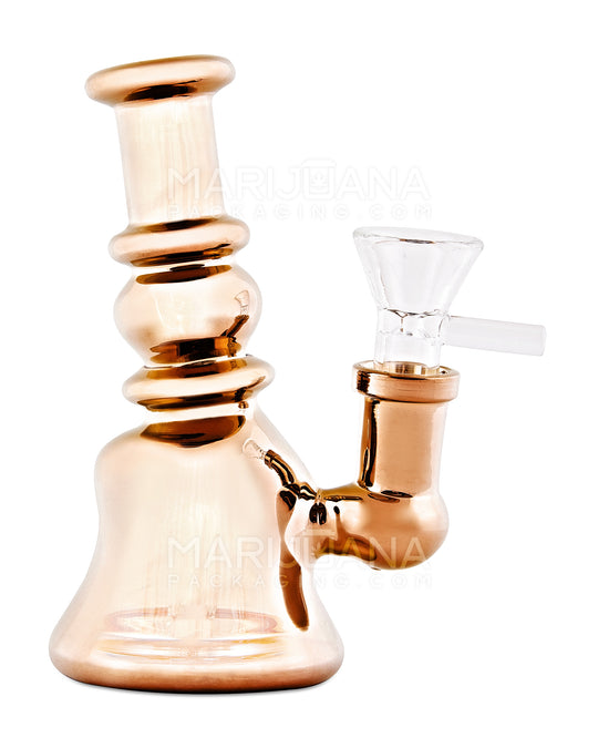 Electroplated Mini Beaker Water Pipe | 4.75in Tall - 14mm Bowl - Bronze