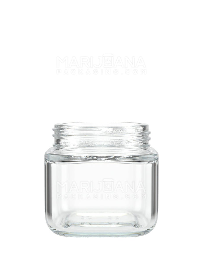 POLLEN GEAR SoftSquare Clear Glass Jar | 46mm - 3.75oz | Sample Image