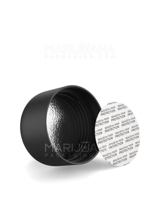 POLLEN GEAR | HiLine Child Resistant Smooth Push Down & Turn Plastic Round Caps w/ Foam Liner | 46mm - Matte Black - 72 Count - 6