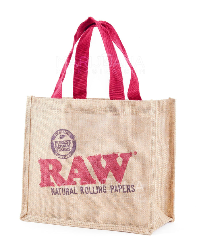 RAW | Burlap Rolling Papers Logo Tote Bag Image