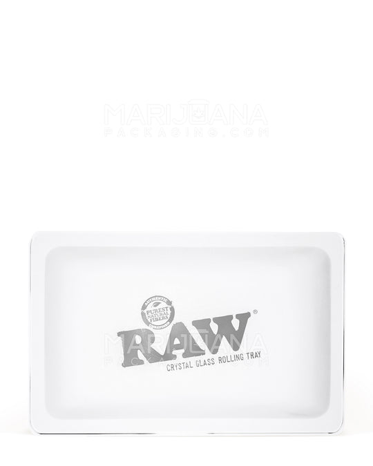 RAW | Crystal Glass Rolling Tray | 11in x 7in - Small - Glass