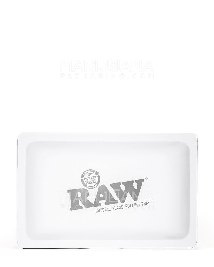 RAW | Crystal Glass Rolling Tray | 11in x 7in - Small - Glass Image