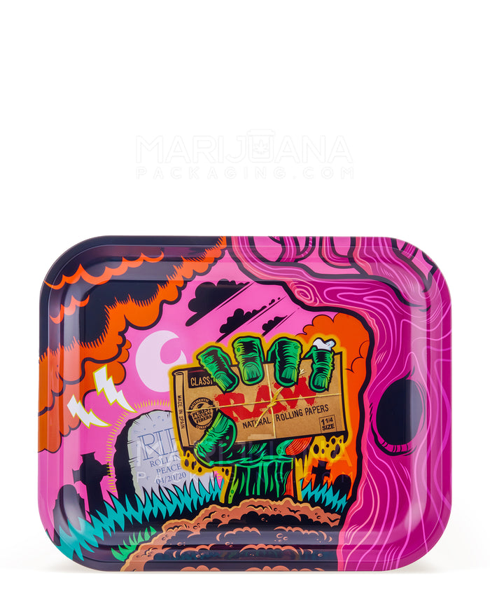 RAW | Zombie Apocalypse Rolling Tray | 14in x 11in - Large - Metal Image