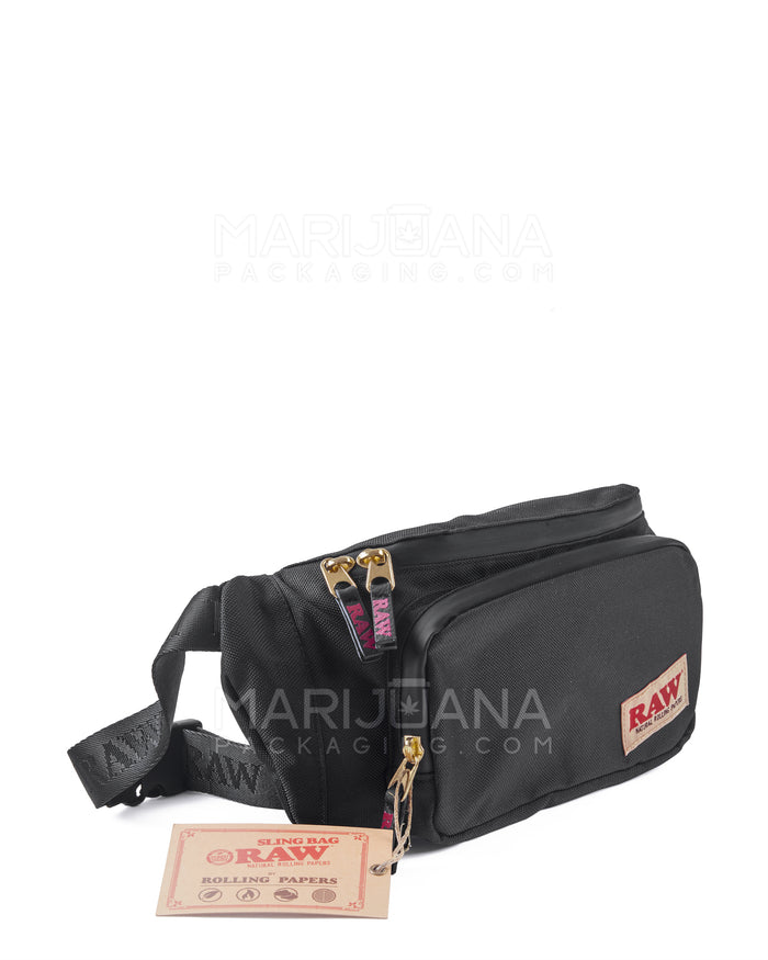 RAW | Rolling Papers Adjustable Sling Multicompartment Fanny Pack Bag Image