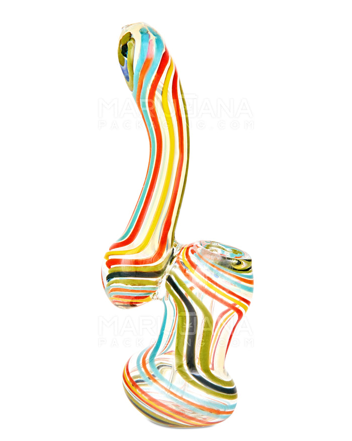 Flat Mouth Swirl & Spiral Glass Bubbler | 6.5in Tall - Glass - Assorted Image