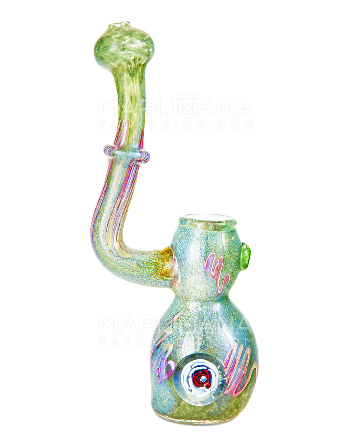 Frit Ringed Bubbler w/ Glass Insect & Swirls | 7.5in Tall - Glass - Assorted Image