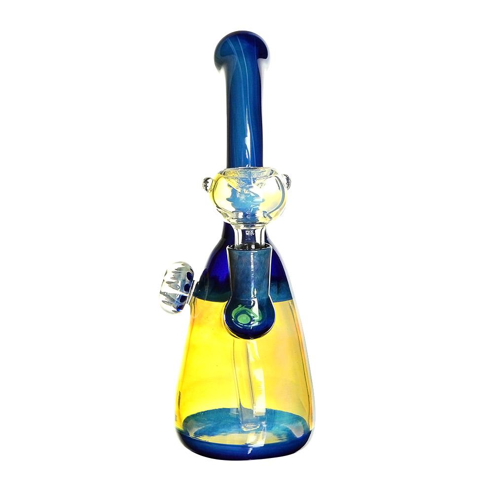 7.5" Fumed Blue Banger Water Pipe 14mm - 4