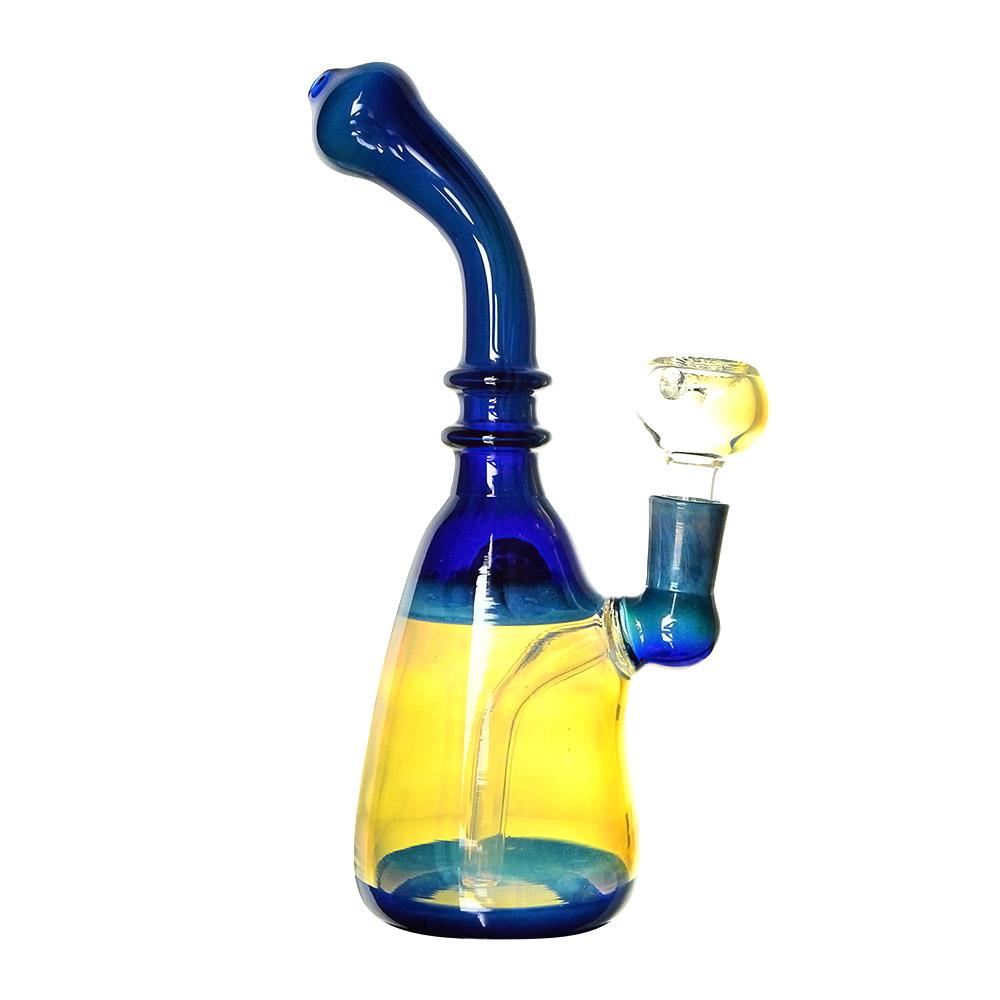 7.5" Fumed Blue Banger Water Pipe 14mm - 3