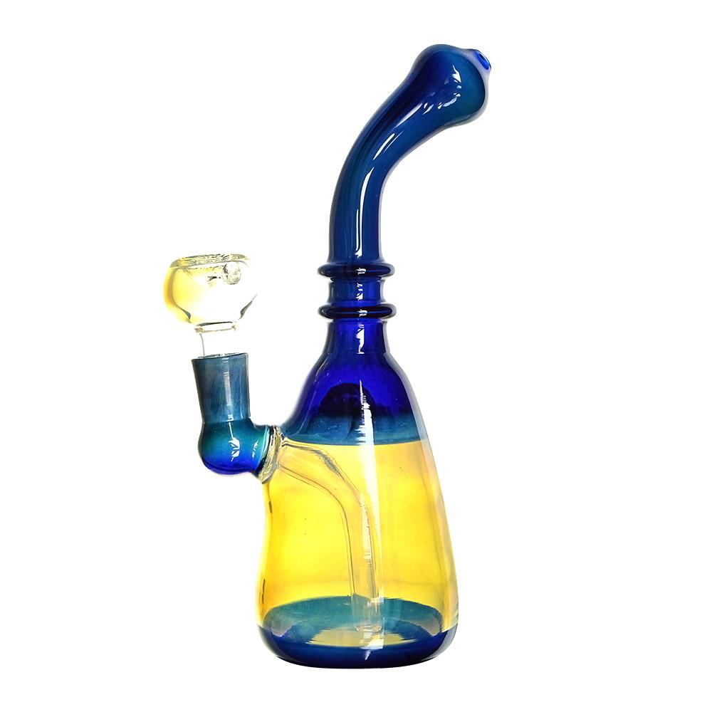 7.5" Fumed Blue Banger Water Pipe 14mm - 1