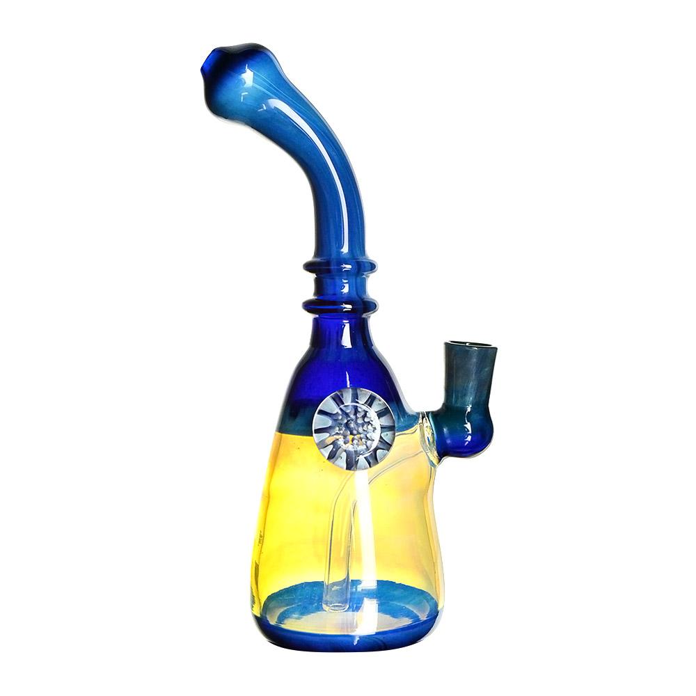 7.5" Fumed Blue Banger Water Pipe 14mm - 5