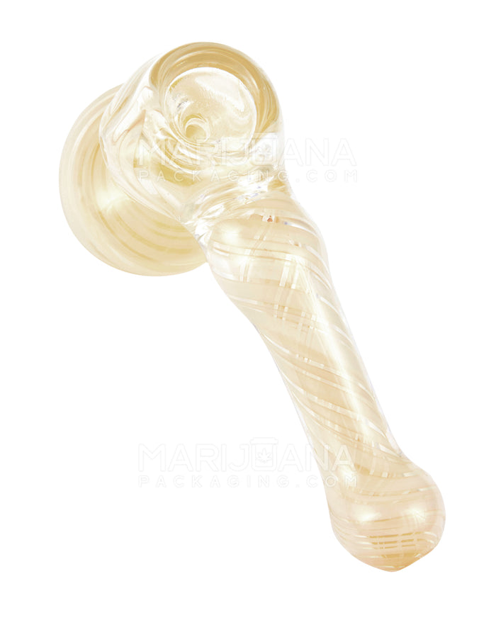 Spiral & Gold Fumed Spiral Hammer Bubbler | 4.5in Long - Glass - Assorted Image