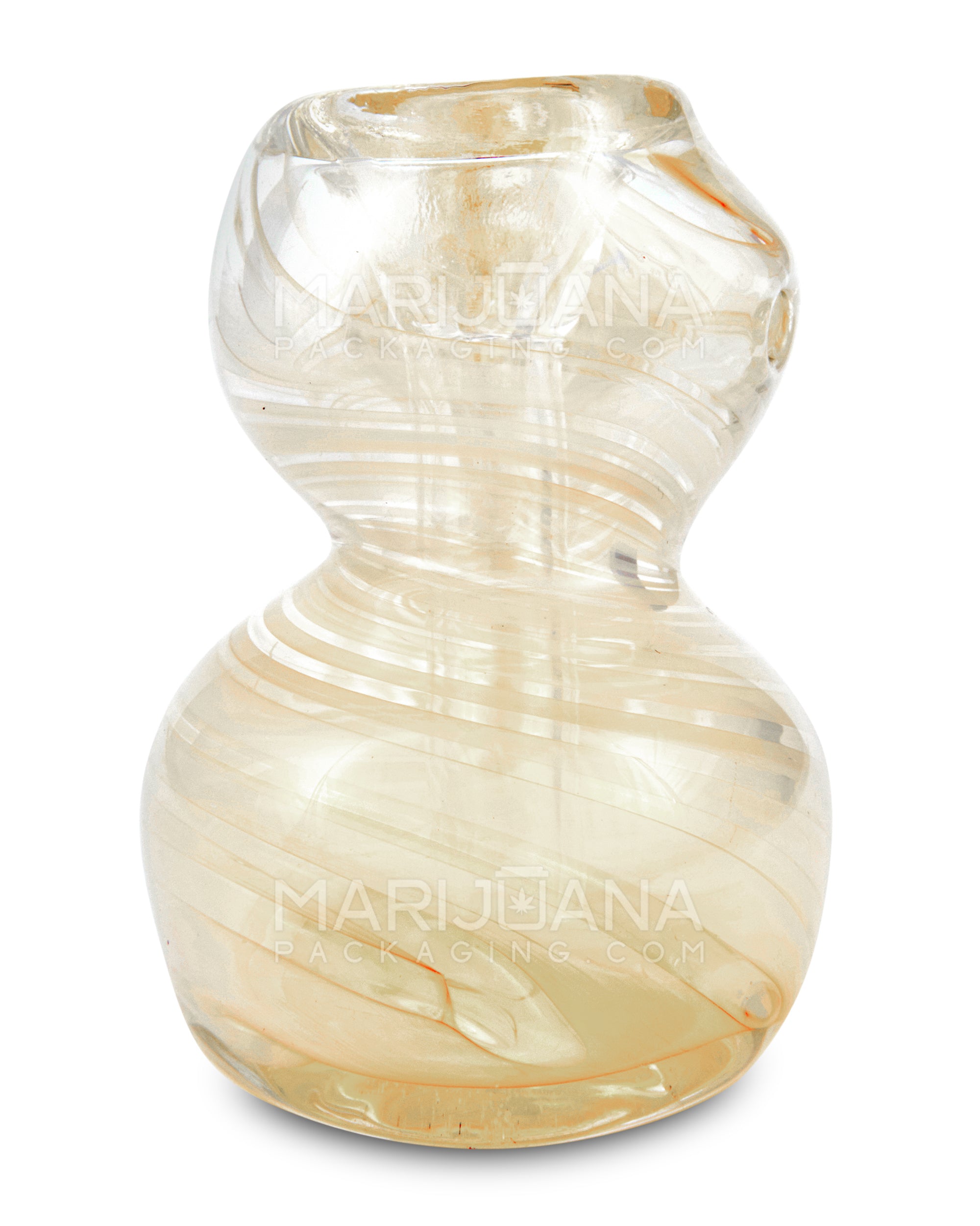 Spiral & Gold Fumed Spiral Hammer Bubbler | 4.5in Long - Glass - Assorted - 4