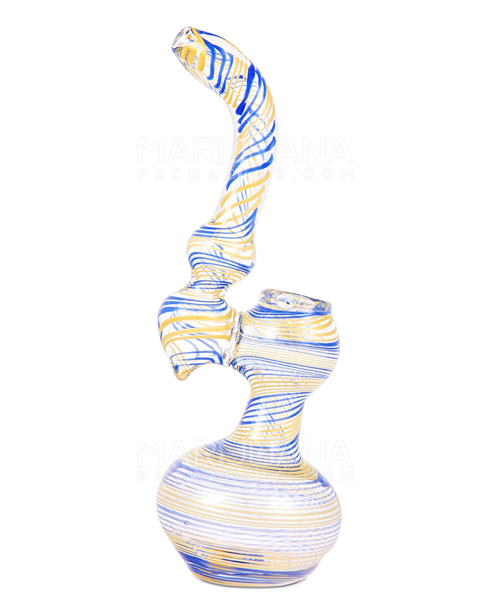 Flat Mouth Spiral Bubbler | 8.5in Tall - Glass - Assorted Image