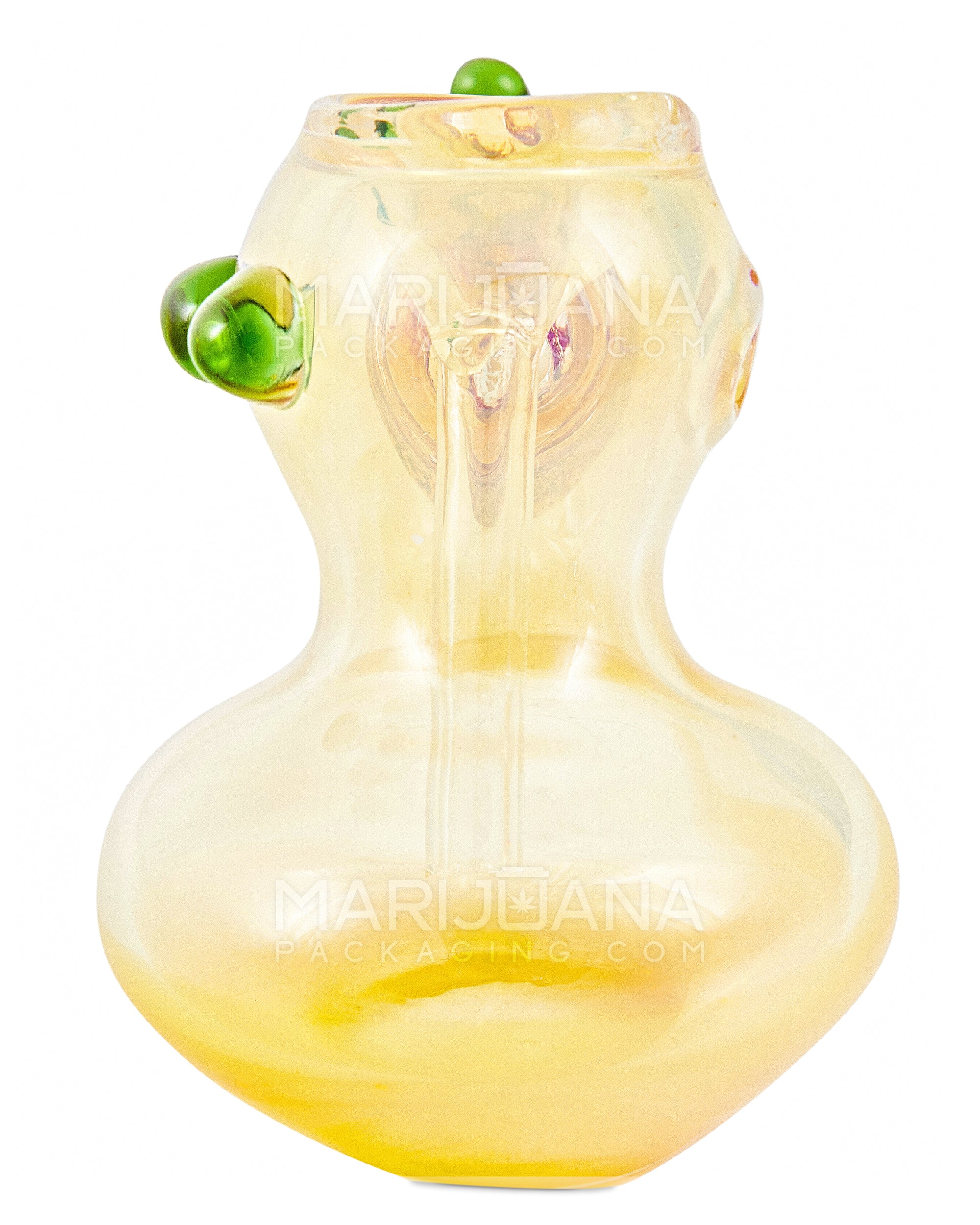 Frit & Fumed Hammer Bubbler w/ Multi Knockers | 6in Long - Glass - Assorted - 3