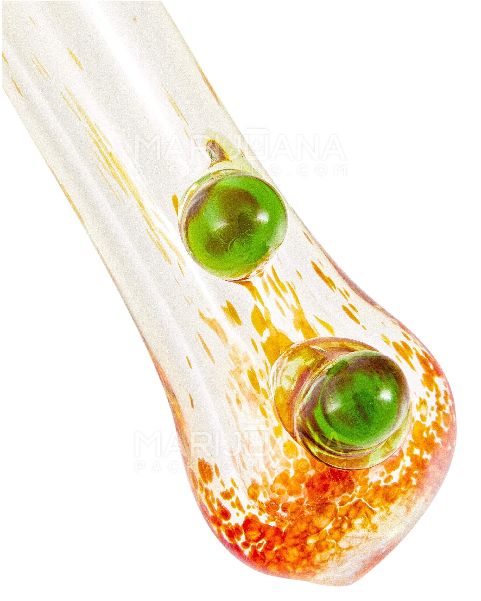 Frit & Fumed Hammer Bubbler w/ Multi Knockers | 6in Long - Glass - Assorted - 6