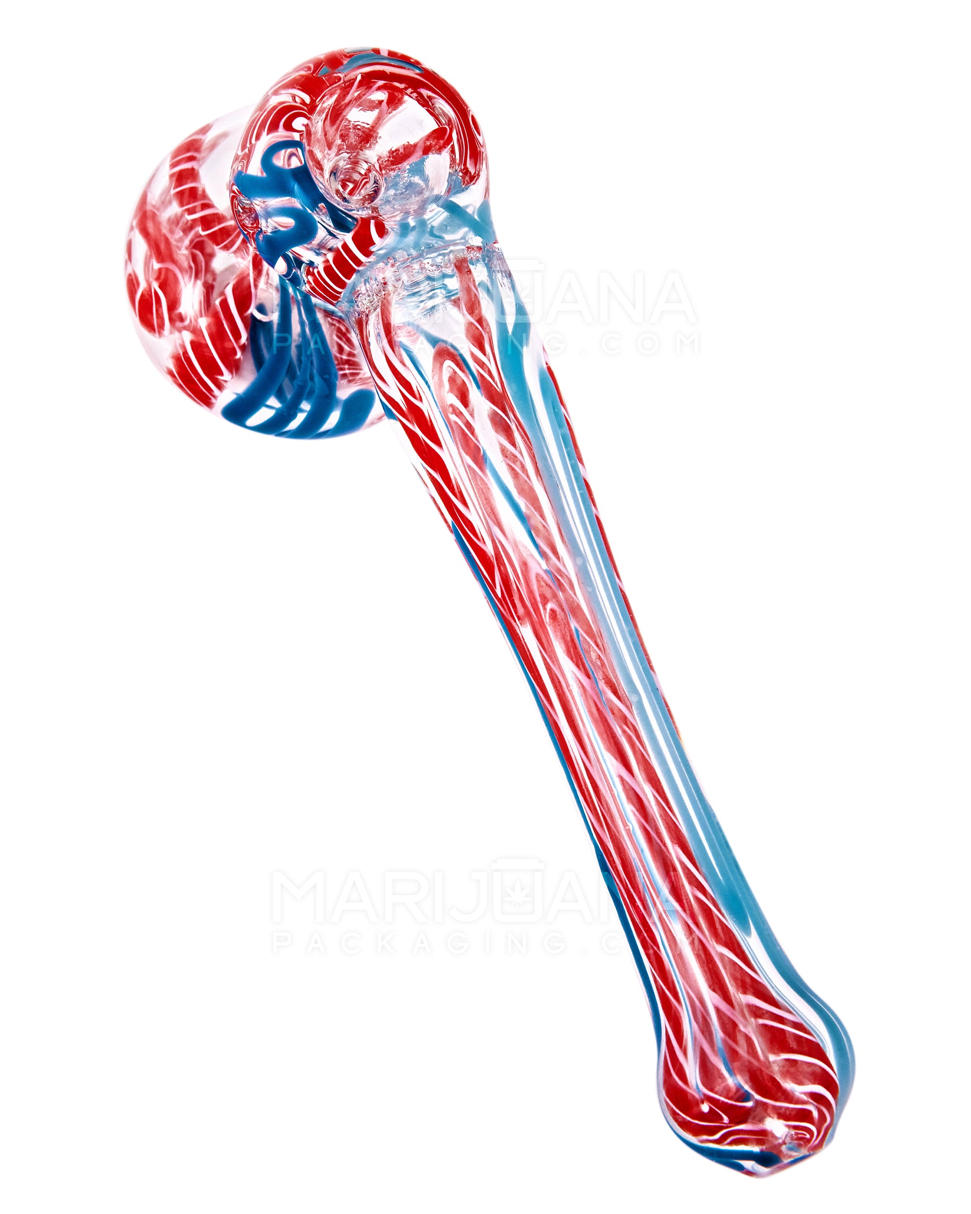 Ribboned & Swirl Hammer Bubbler | 4in Long - Glass - Assorted - 6