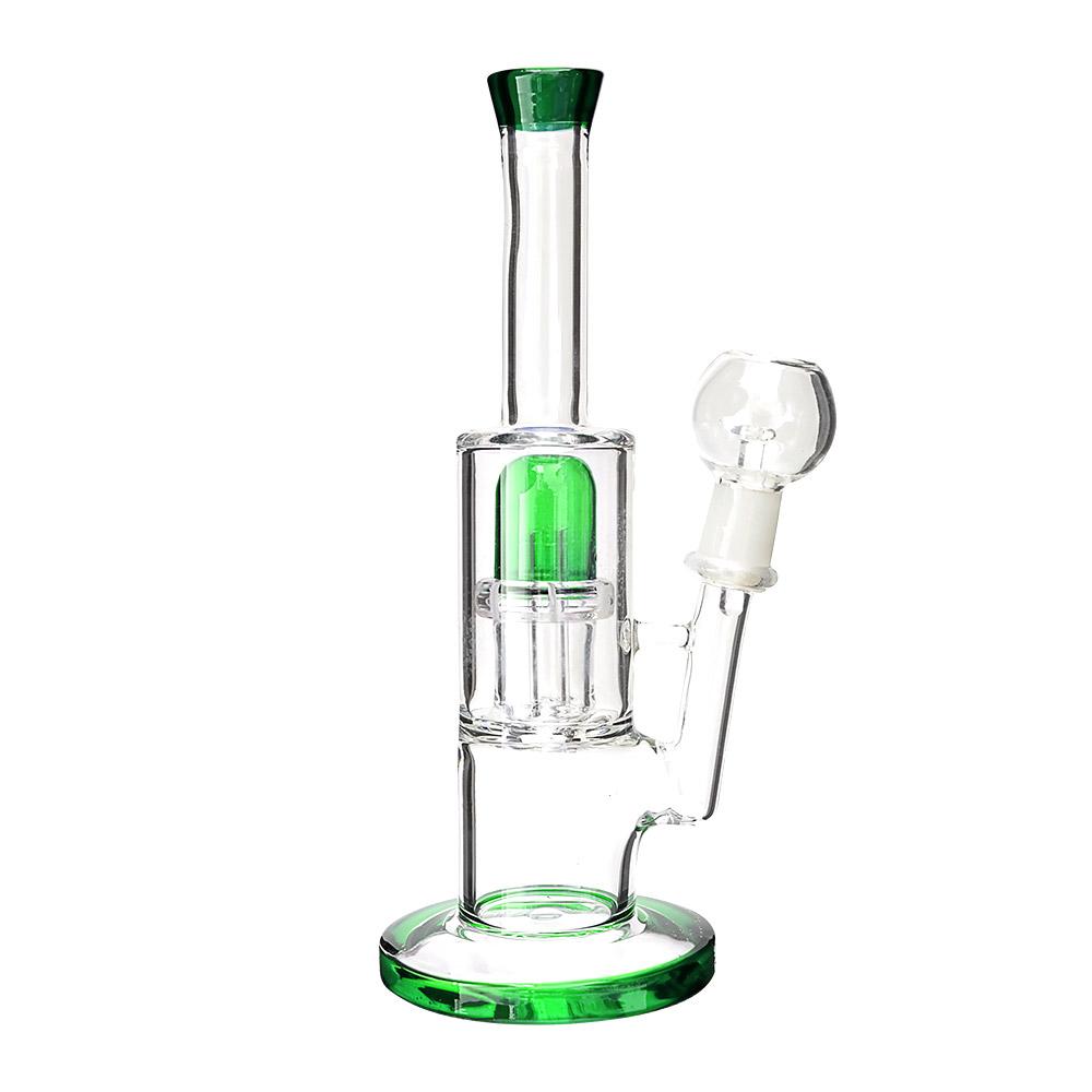 8" Straight Showerhead Oil Rig Green 14mm - 3