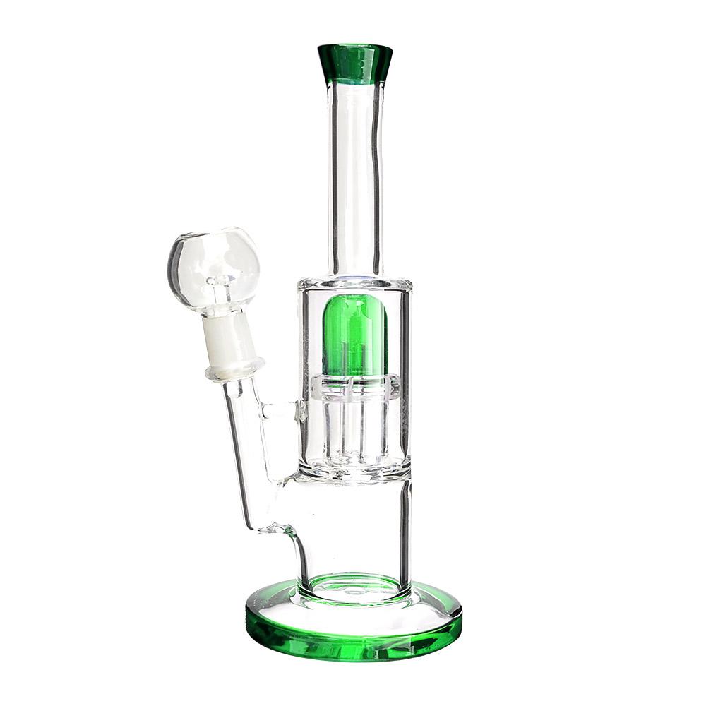 8" Straight Showerhead Oil Rig Green 14mm - 1