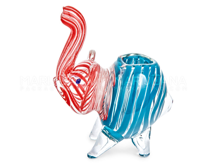 Swirl or Frit Elephant Hand Pipe | 3.5in Long - Glass - Assorted Image