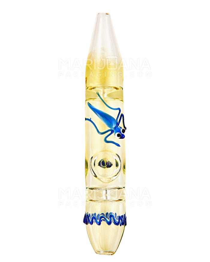 Gold Fumed Steamroller Hand Pipe w/ Glass Animal | 5in Long - Glass - Assorted Image