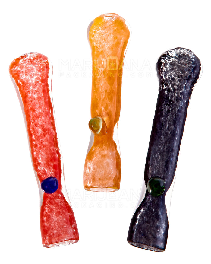 Assorted Frit Chillum Hand Pipe | 3in Long - Glass - 50 Count Image