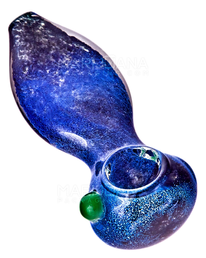 Frit Bulged Spoon Hand Pipe w/ Bubble Trap | 3.5in Long - Glass - Assorted Image