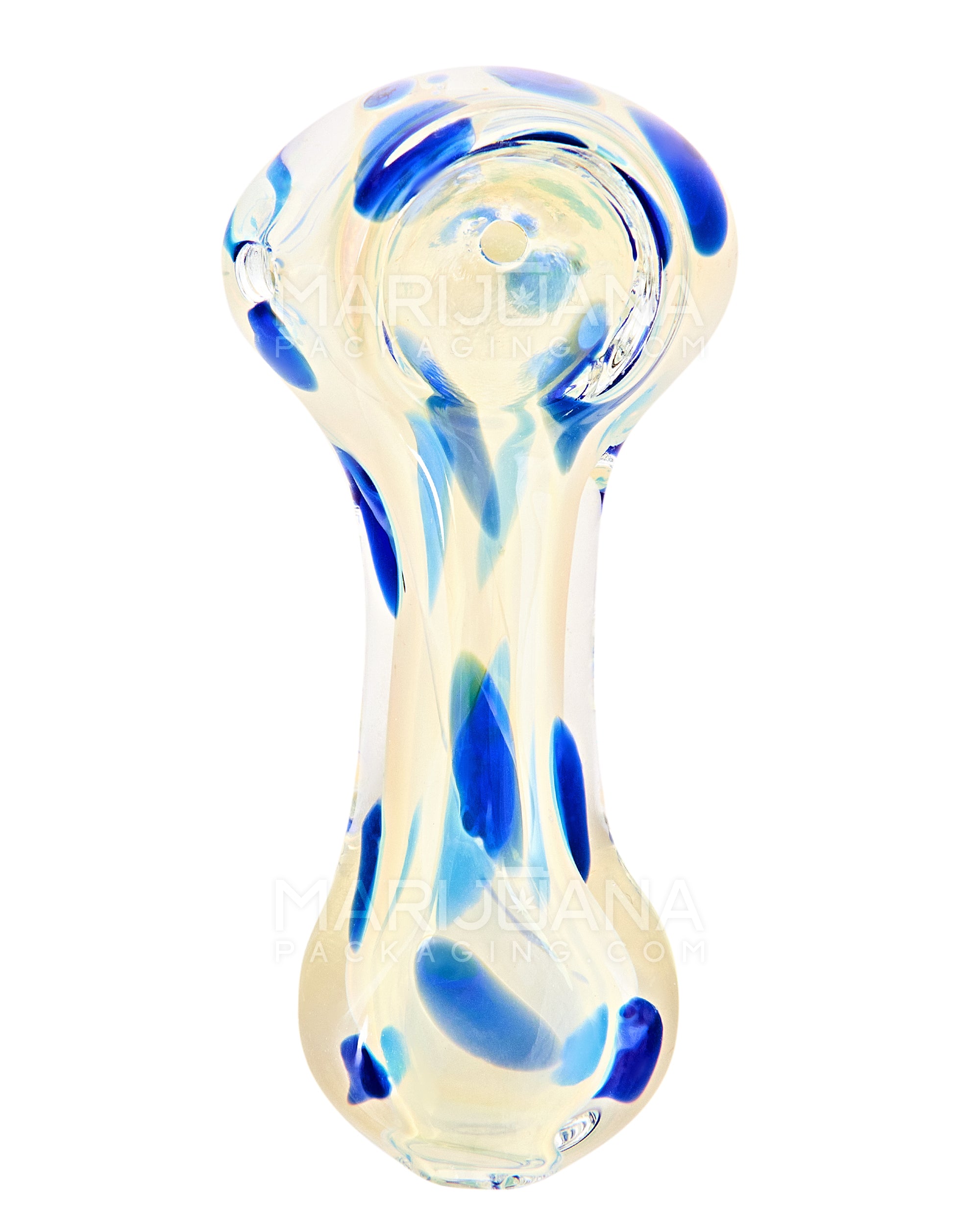 Speckled & Gold Fumed Spoon Hand Pipe | 3in Long - Glass - Assorted - 2