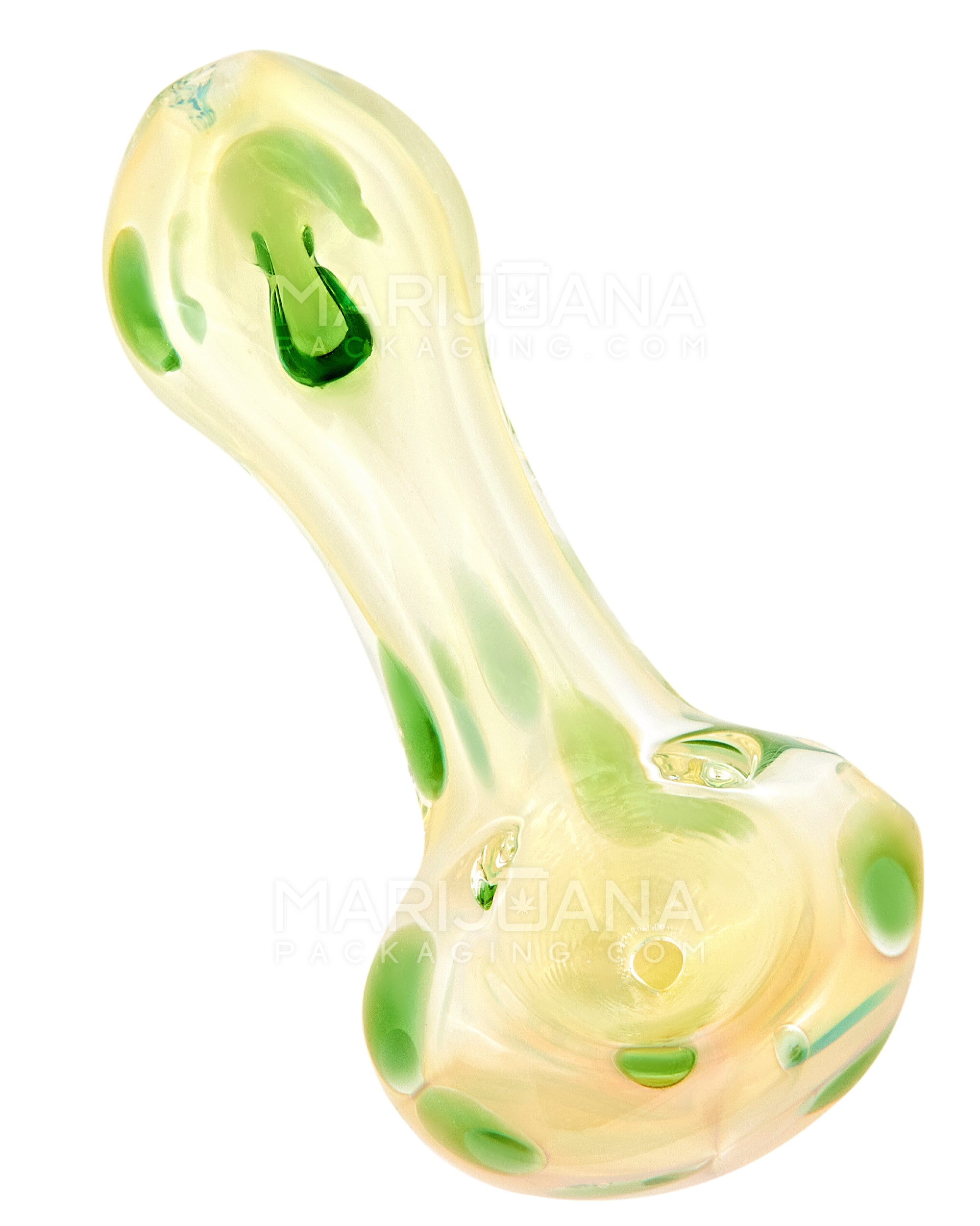 Speckled & Gold Fumed Spoon Hand Pipe | 3in Long - Glass - Assorted - 6