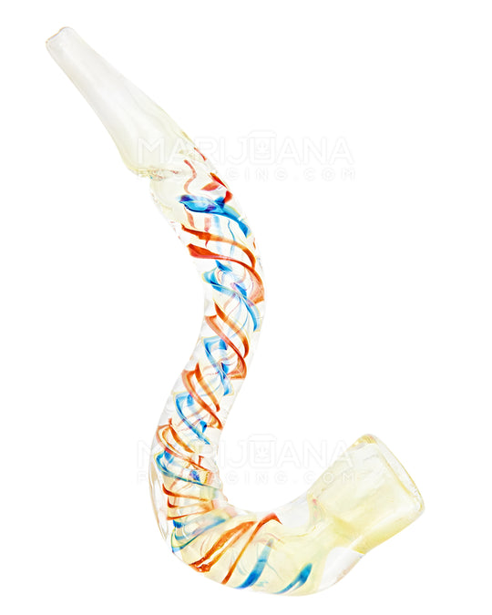 Spiral Sherlock Hand Pipe | 4in Long - Glass - Assorted - 1