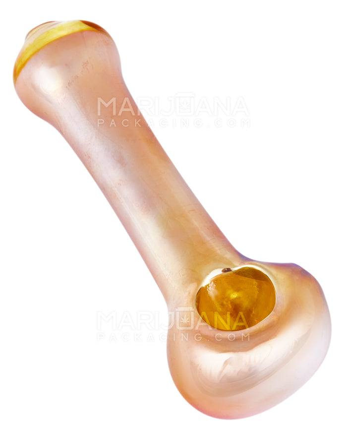 Gold Fumed Spoon Hand Pipe | 4.5in Long - Glass - Gold Image