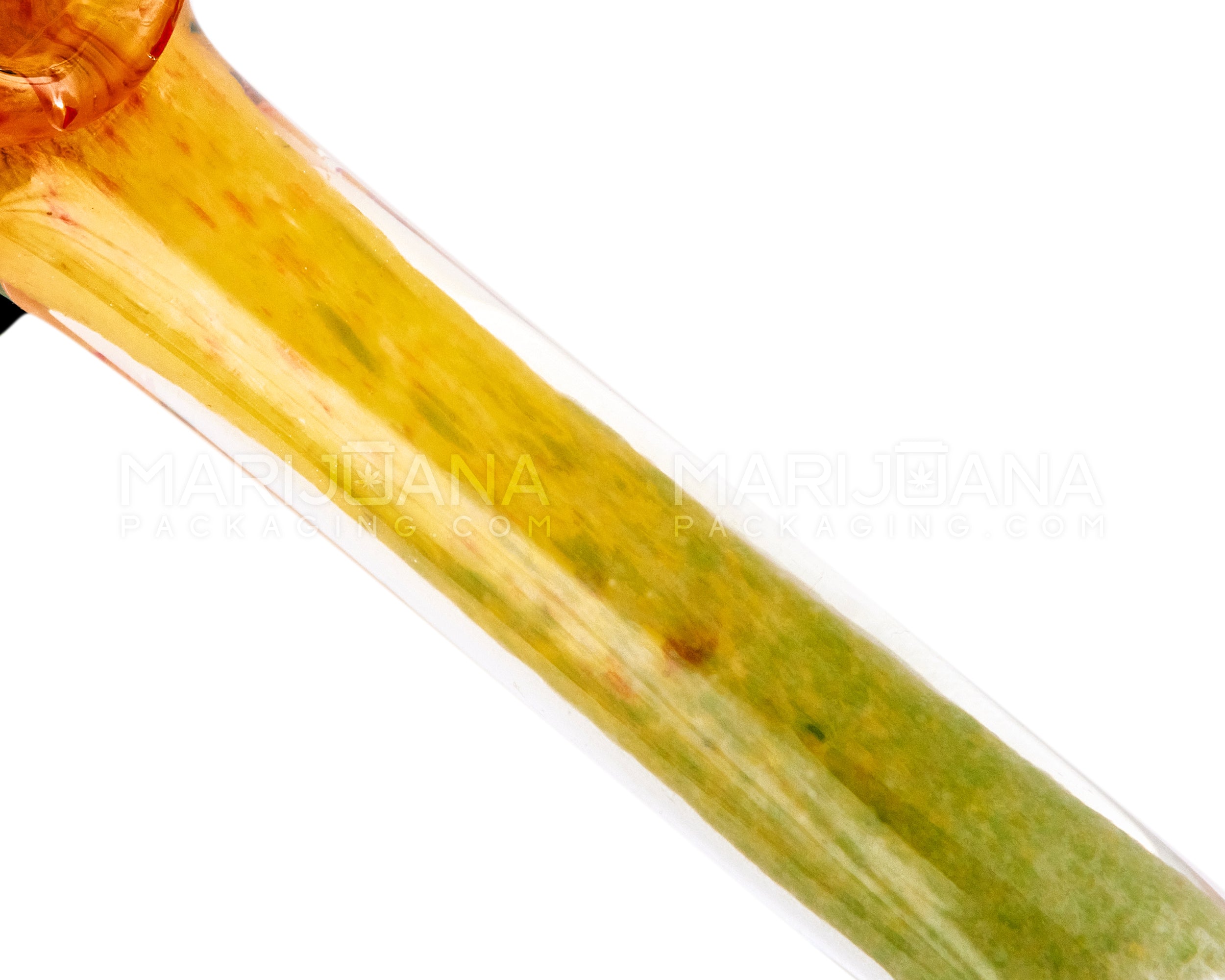 Frit Sherlock Hand Pipe | 4in Long - Glass - Rasta - 3