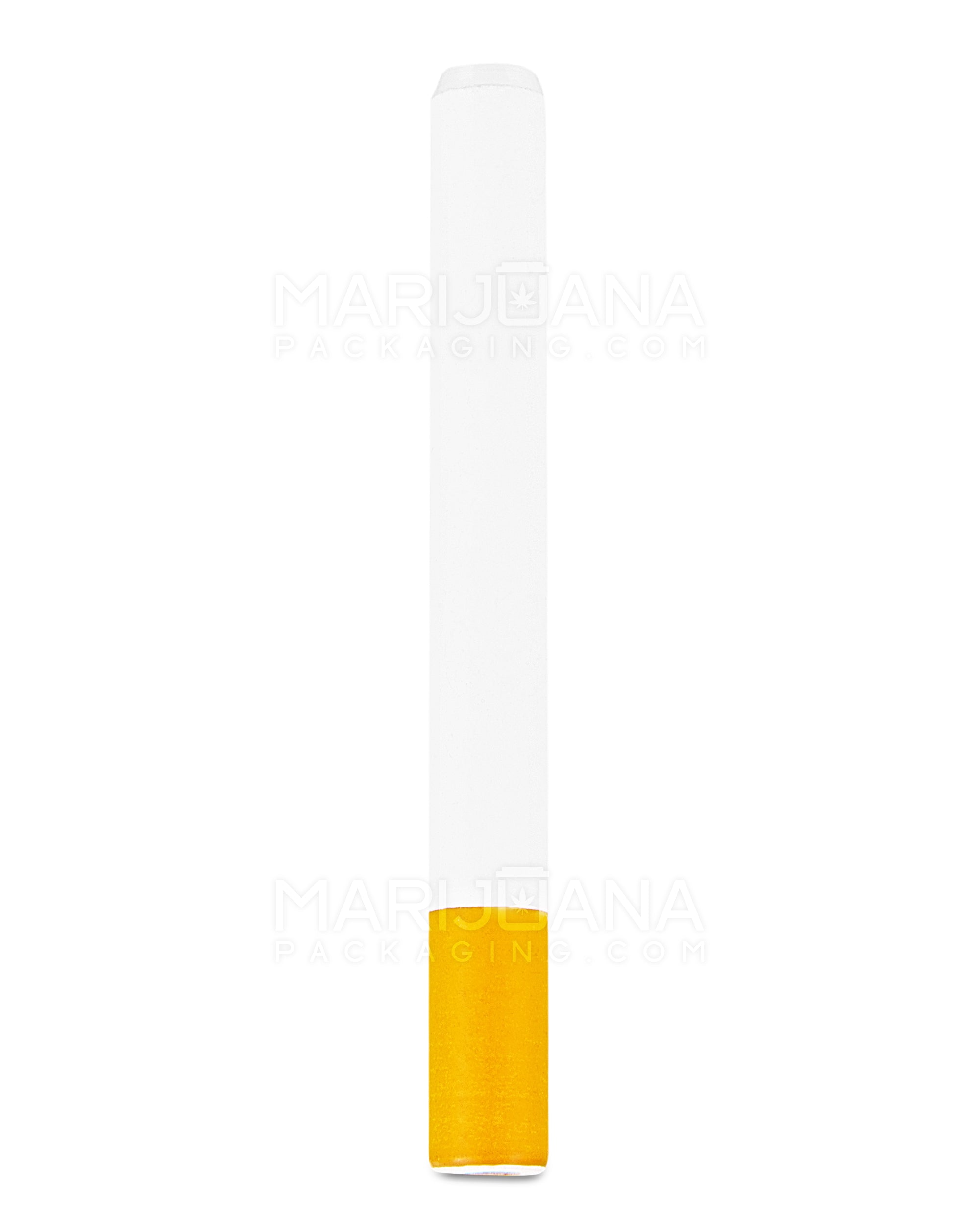 Cigarette Chillum Hand Pipe | 3in Long - Metal - Orange & White - 1