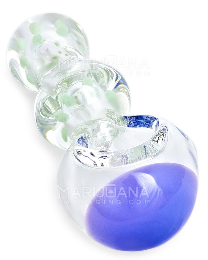 Swirl Bulged Spoon Hand Pipe | 4in Long - Thick Glass - Assorted Image